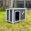 Large Wooden Dog House, Outdoor Waterproof Cage, Windproof and Warm Kennel Easy