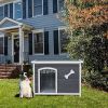 Large Wooden Dog House, Outdoor Waterproof Cage, Windproof and Warm Kennel Easy
