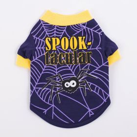 Cartoon Printed Dog T-shirt (Option: Black Spider-M)
