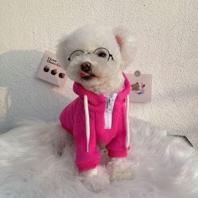 Internet Celebrity Pet Sweater Handsome Thin (Option: Xiaofa Sweater Rose Red-XXL)